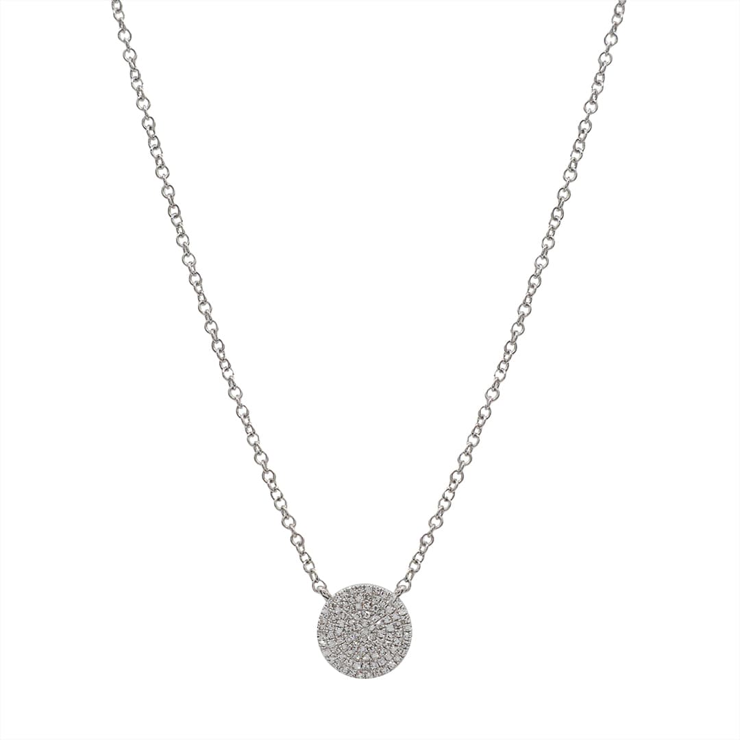 14 Karat Gold, 18″ Necklace Containing 95 Round Cut Diamonds Weighing 0.21 Carats. thumbnail 2