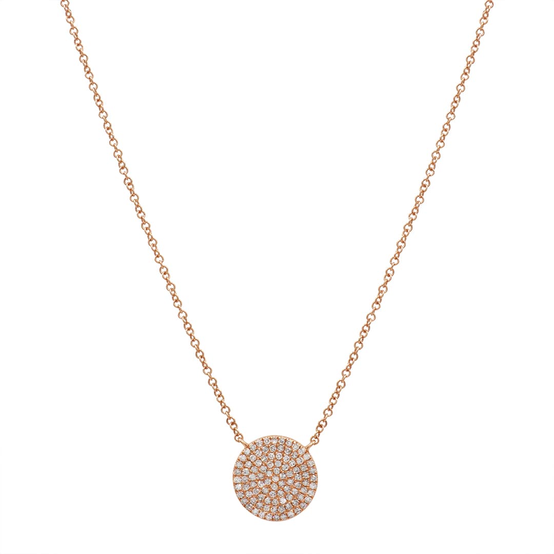 14 Karat Gold, 18″ Necklace Containing 95 Round Cut Diamonds Weighing 0.21 Carats.