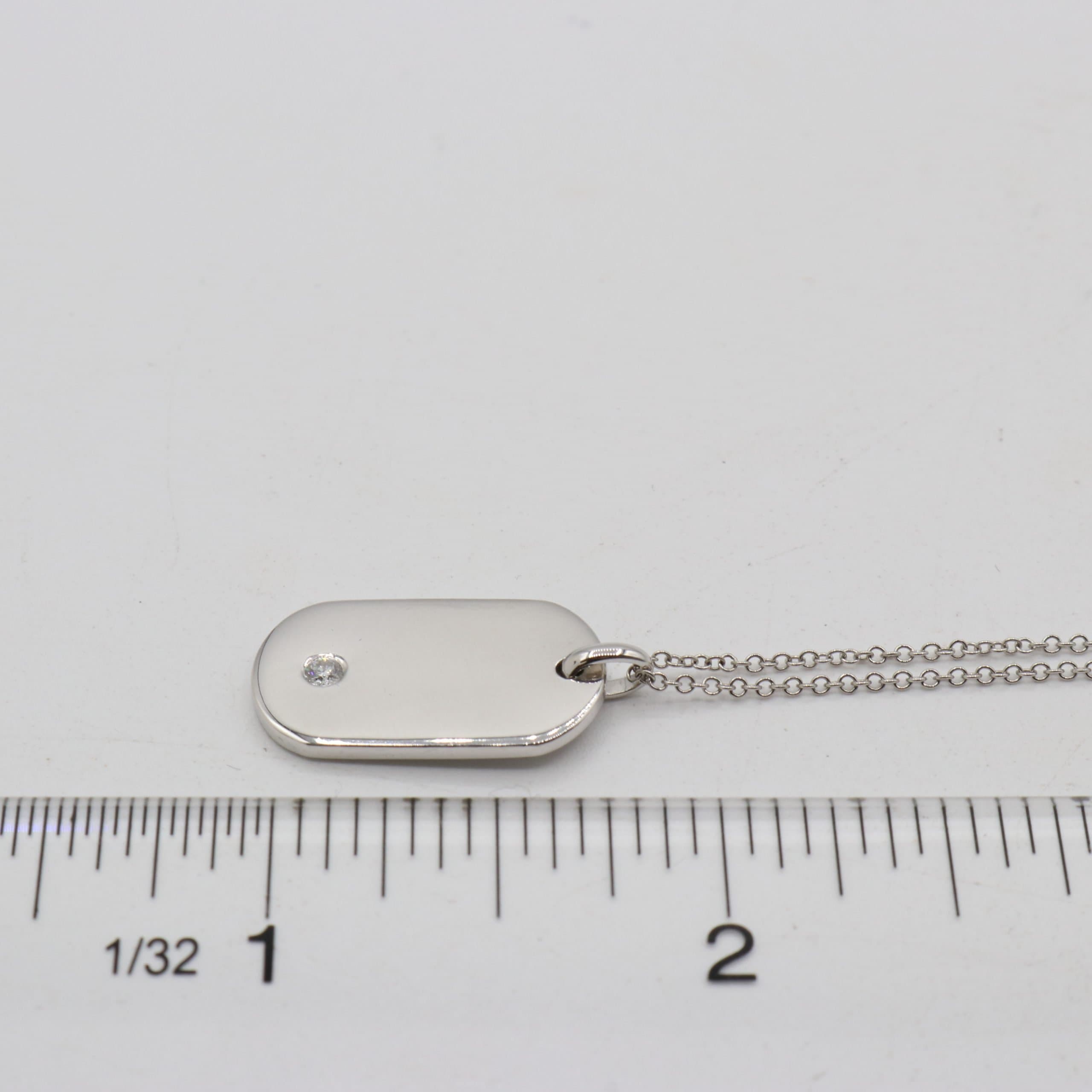14 Karat, 18″ Gold Necklace Containing 1 Round Diamond Weighing 0.05 Carats thumbnail 2