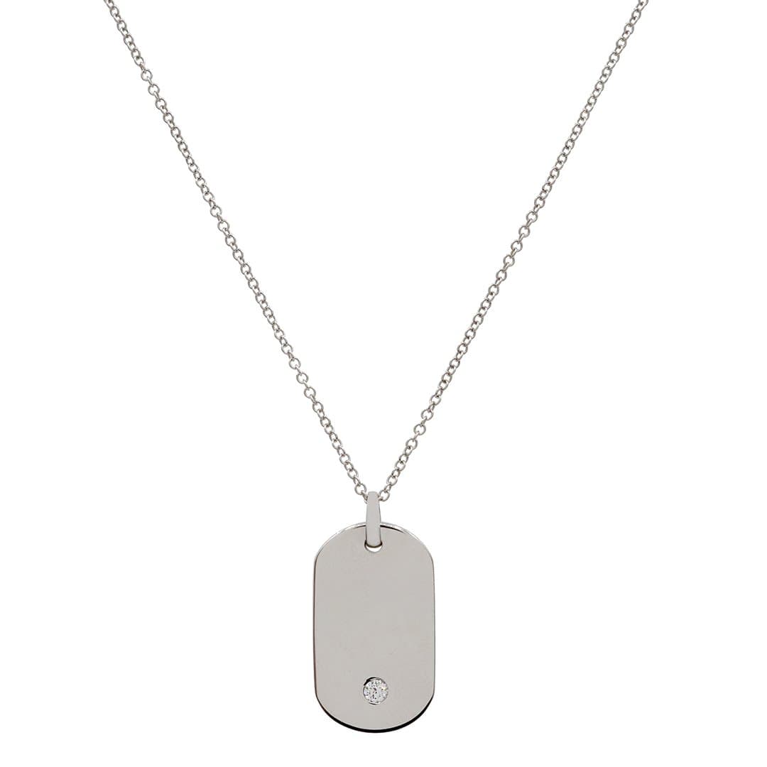 14 Karat, 18″ Gold Necklace Containing 1 Round Diamond Weighing 0.05 Carats