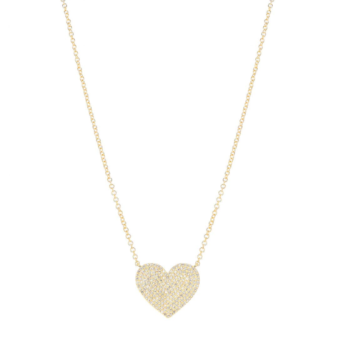 14 Karat, 18″ Gold Heart Shaped Necklace Containing 189 Round Cut Diamonds Weighing 0.47 Carats thumbnail 3