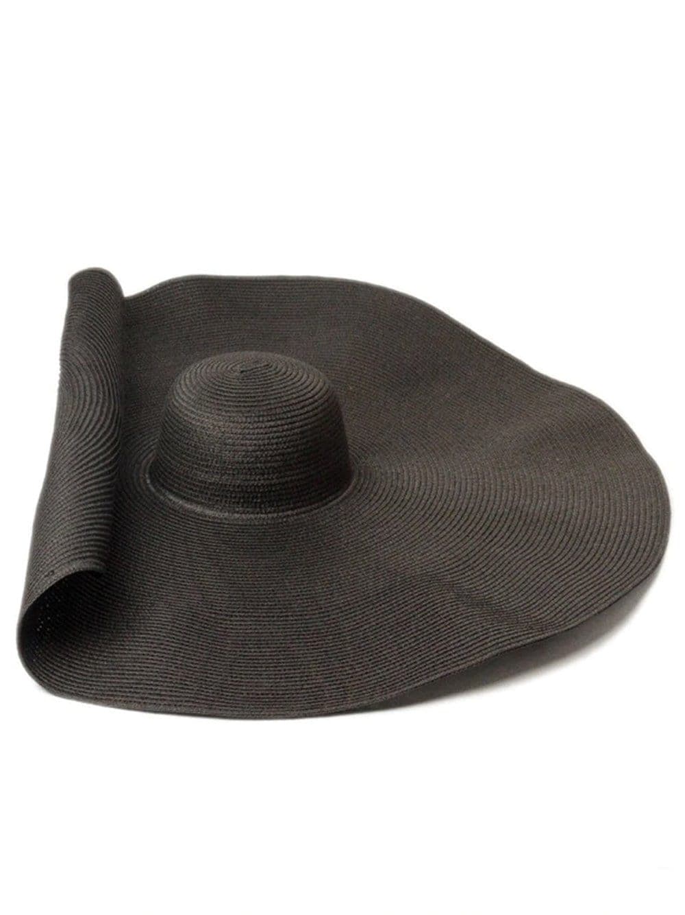 THERESA Oversized Straw-Hat in Black thumbnail 4