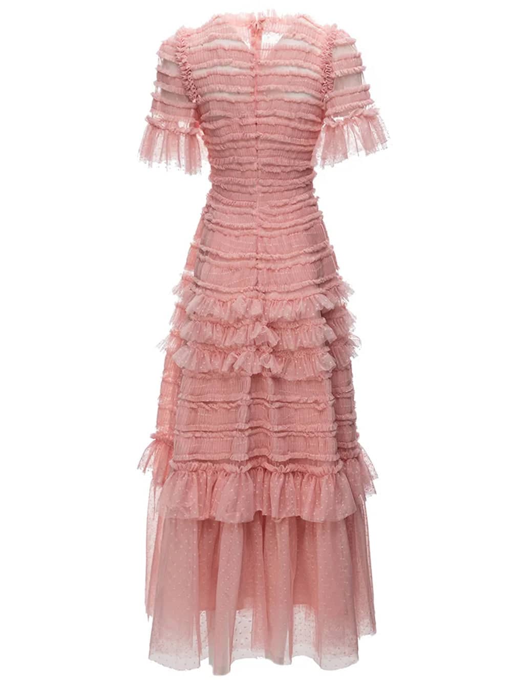 LANTE Ruffle Dress in Blush Pink thumbnail 2