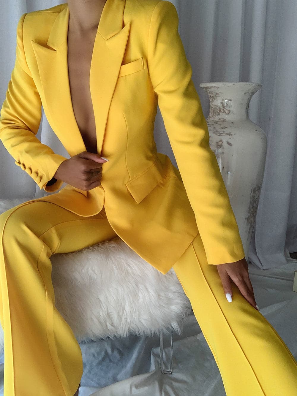 NAOMA Blazer & Flared Pants Set thumbnail 4