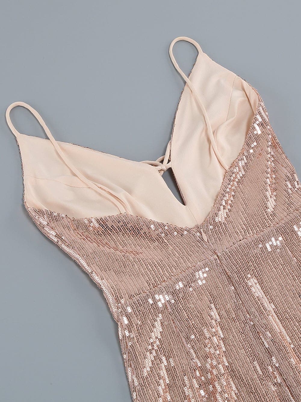 NIKA Sequin Mini Dress in Apricot thumbnail 4