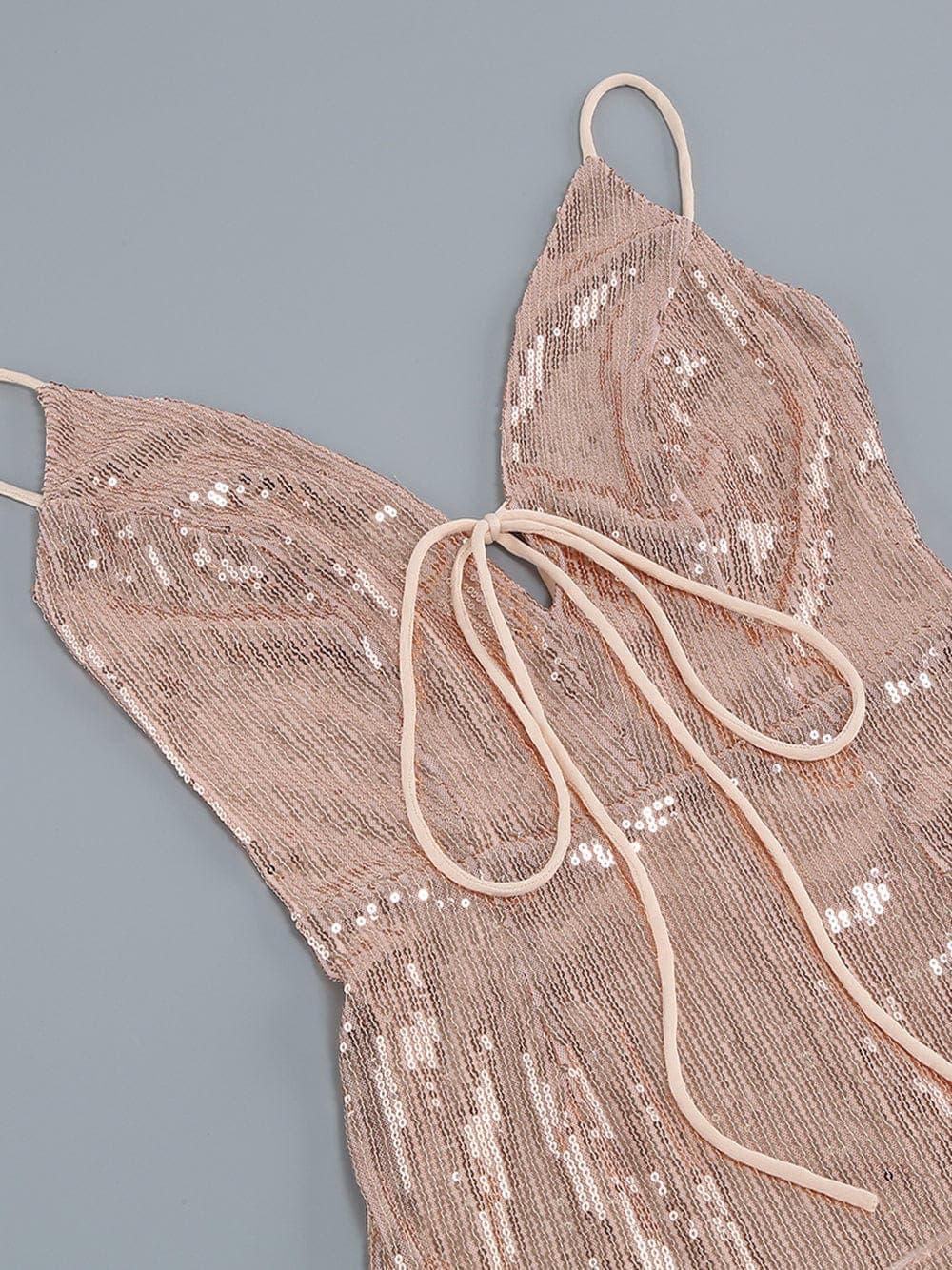NIKA Sequin Mini Dress in Apricot thumbnail 3