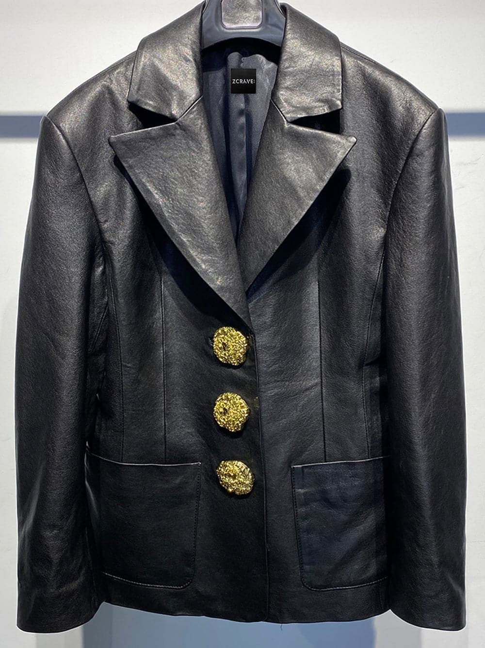 MONNEI Leather Blazer thumbnail 3