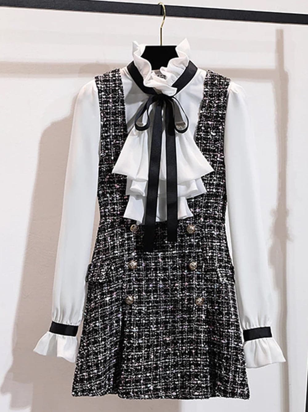 LUIZE Blouse & Tweed Mini Dress Set thumbnail 4