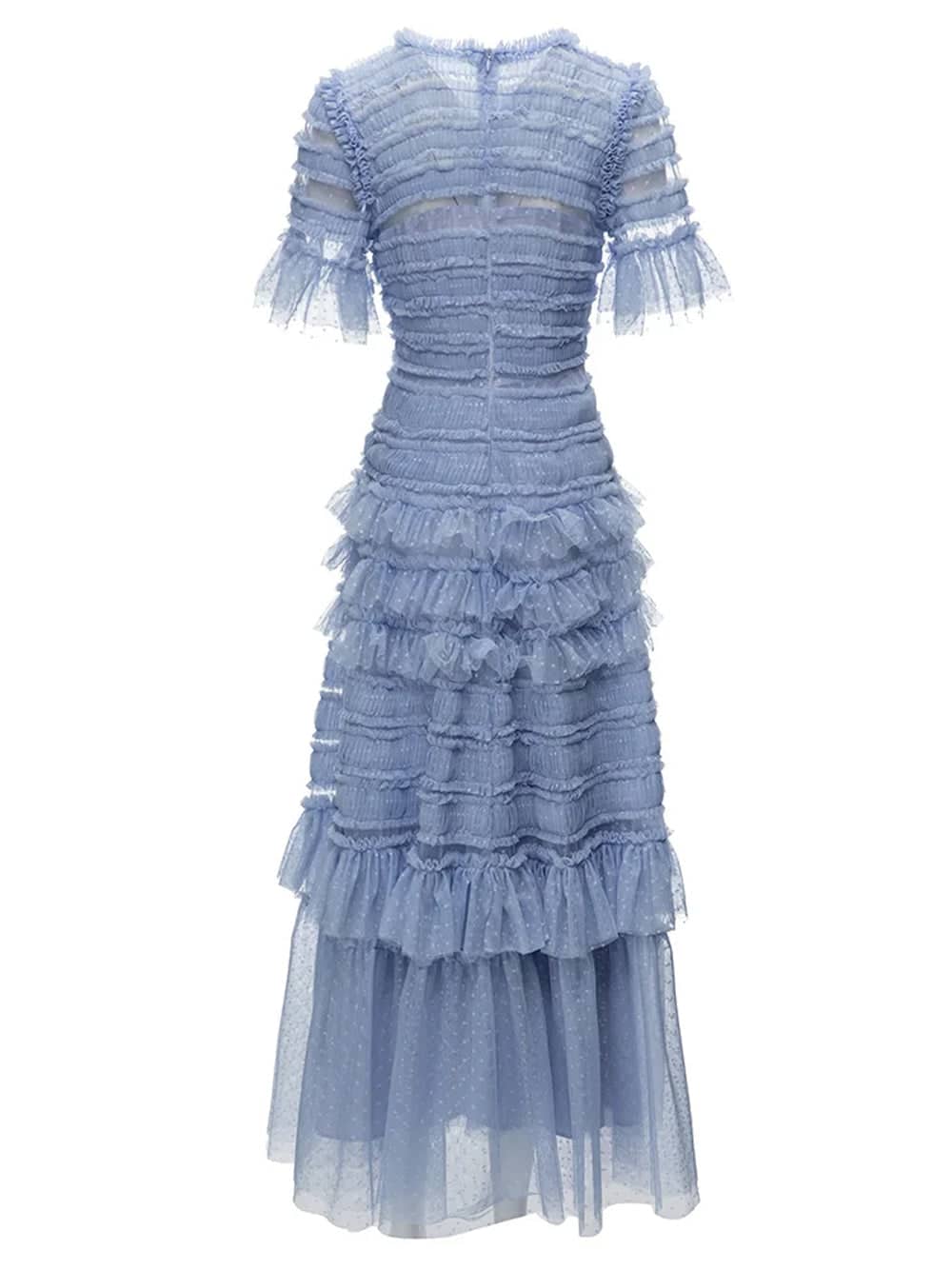 LANTE Ruffle Dress in Arctic Blue thumbnail 2