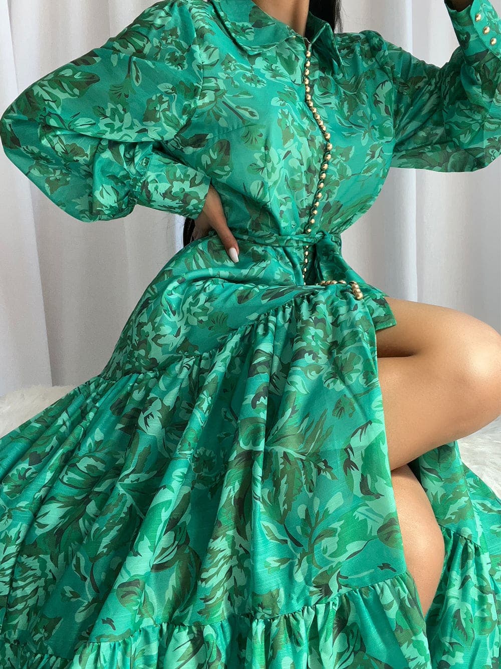 ZENEYA Maxi Dress in Green thumbnail 2