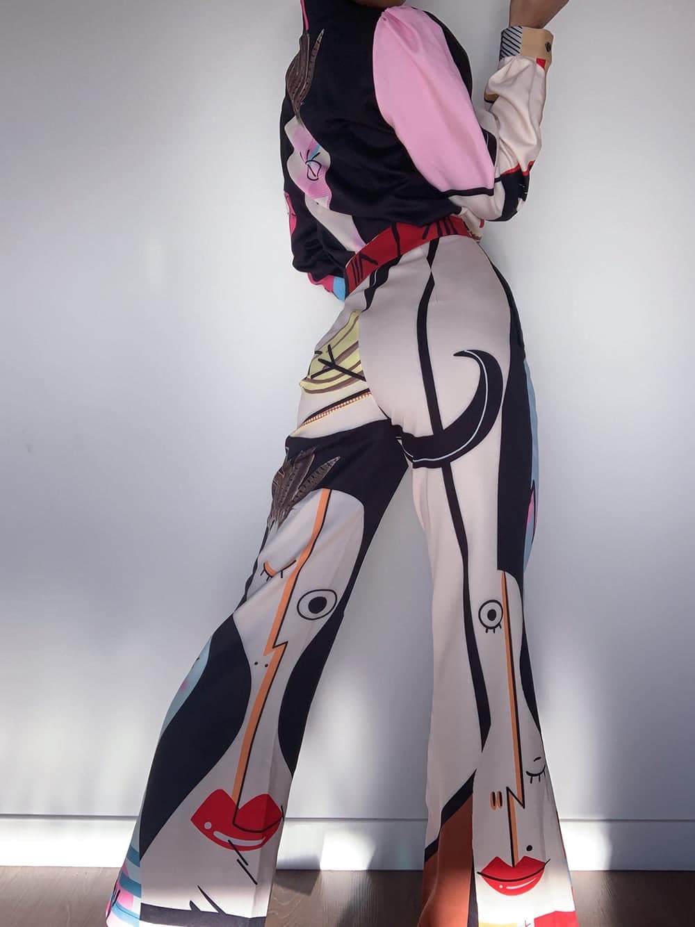 F3TISH Blouse & Pants Set + Shawl in Black thumbnail 2