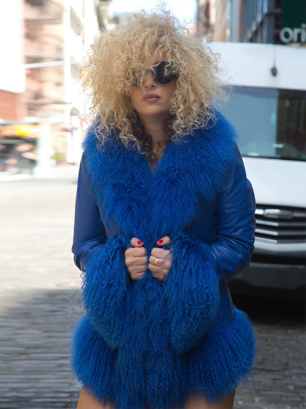 LAINNE Leather Shearling Fringed Jacket thumbnail 3