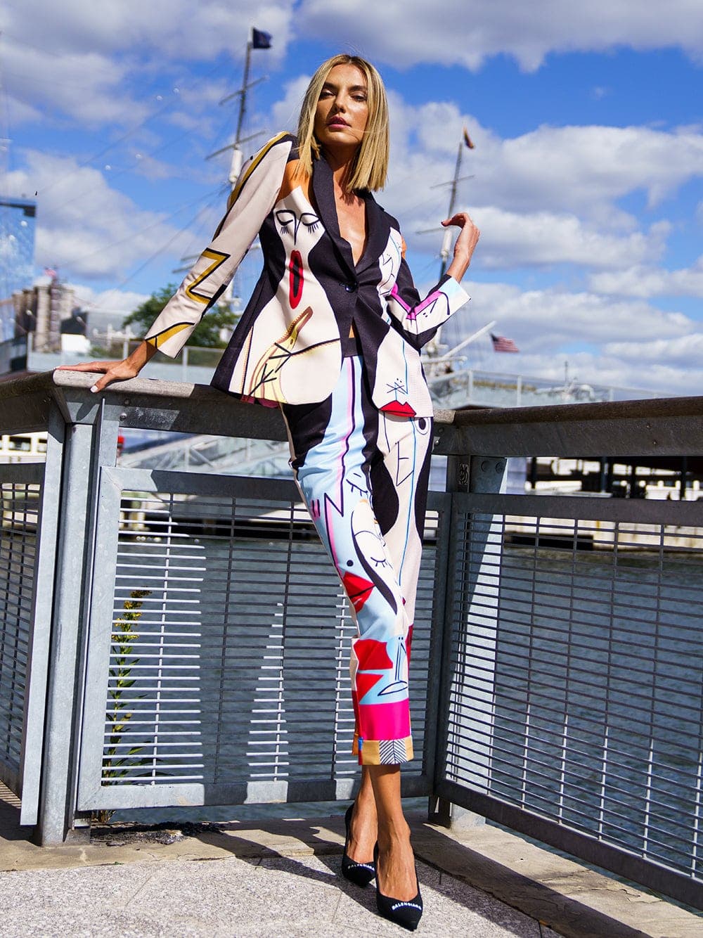 F3TISH Blazer + Pants Matching Set in Black thumbnail 3