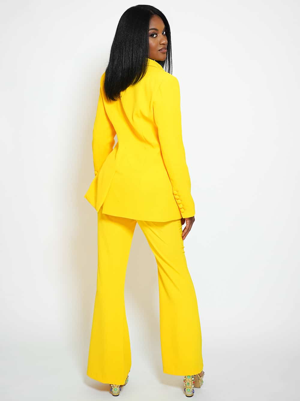 212 Blazer & Pants Set in Yellow thumbnail 2