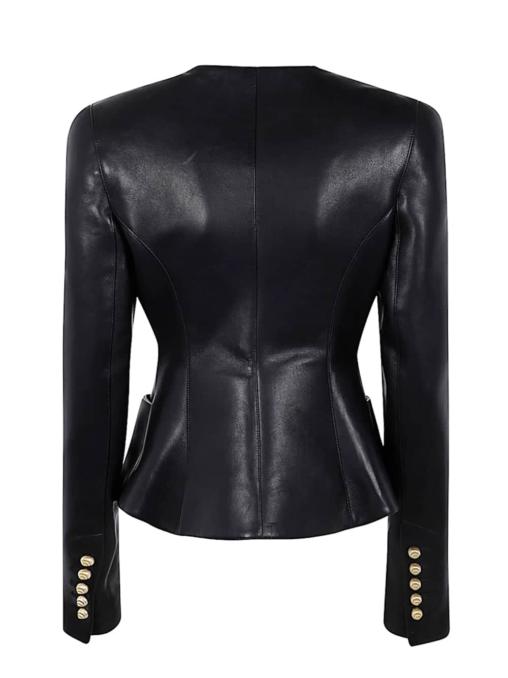 SAITE Leather Peplum Jacket thumbnail 2