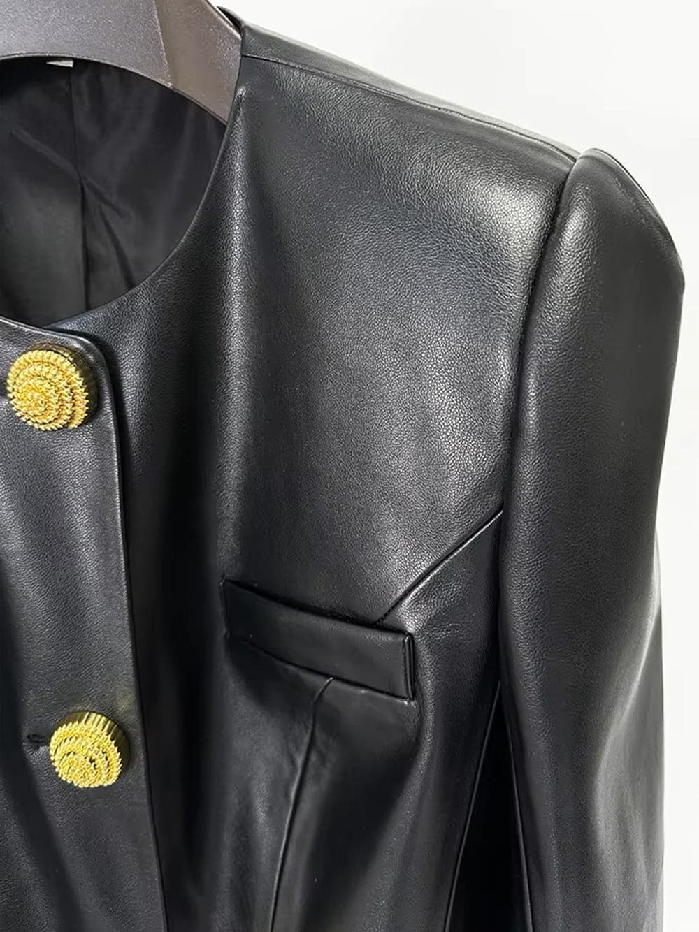 SAITE Leather Peplum Jacket thumbnail 3