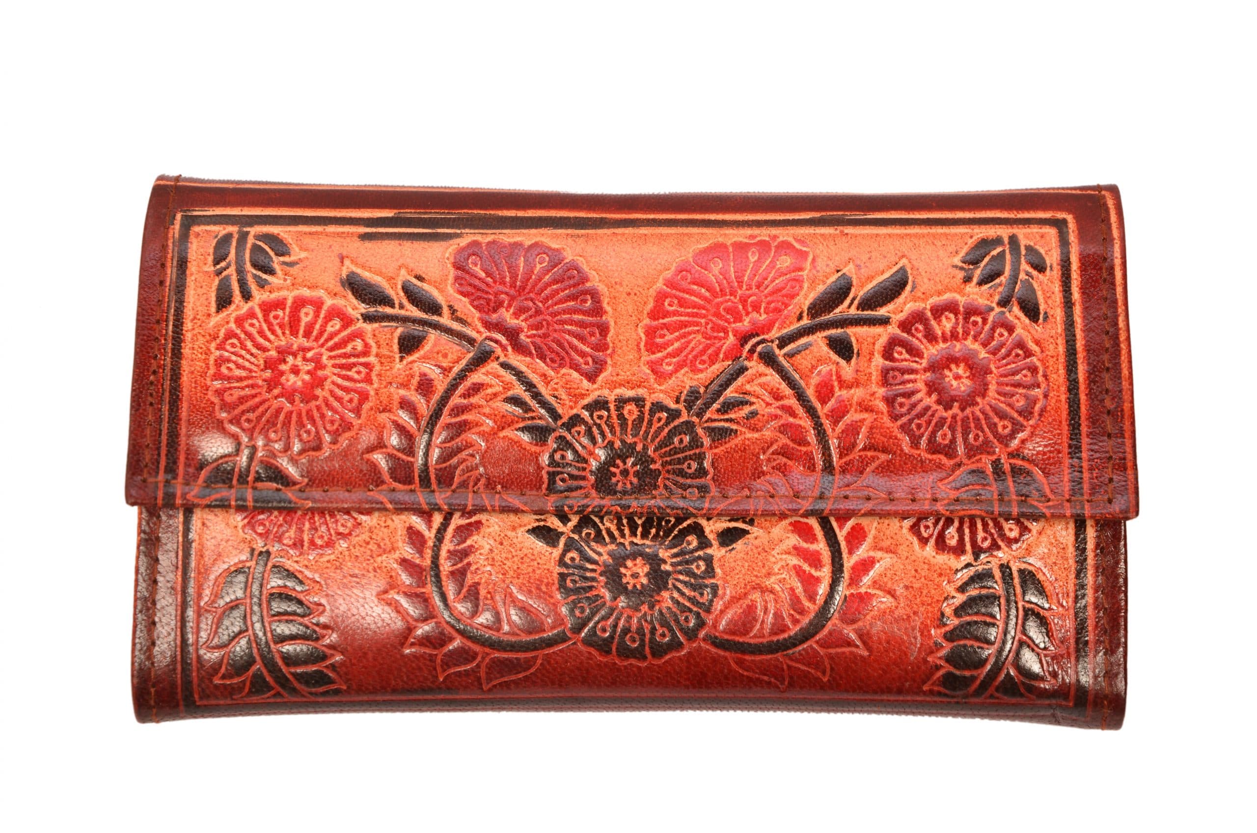 ZINT Shantiniketan Pure Leather Floral Design Women’s Clutch