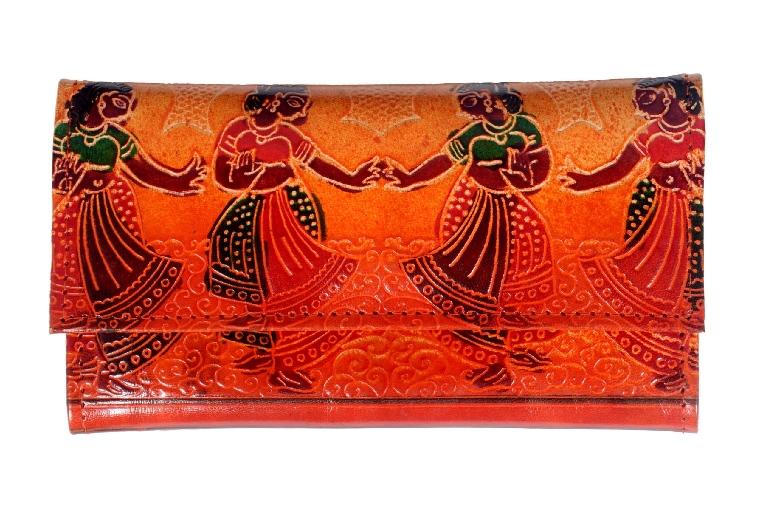 ZINT Shantiniketan Pure Leather Multi Colour Women’s Clutch Purse