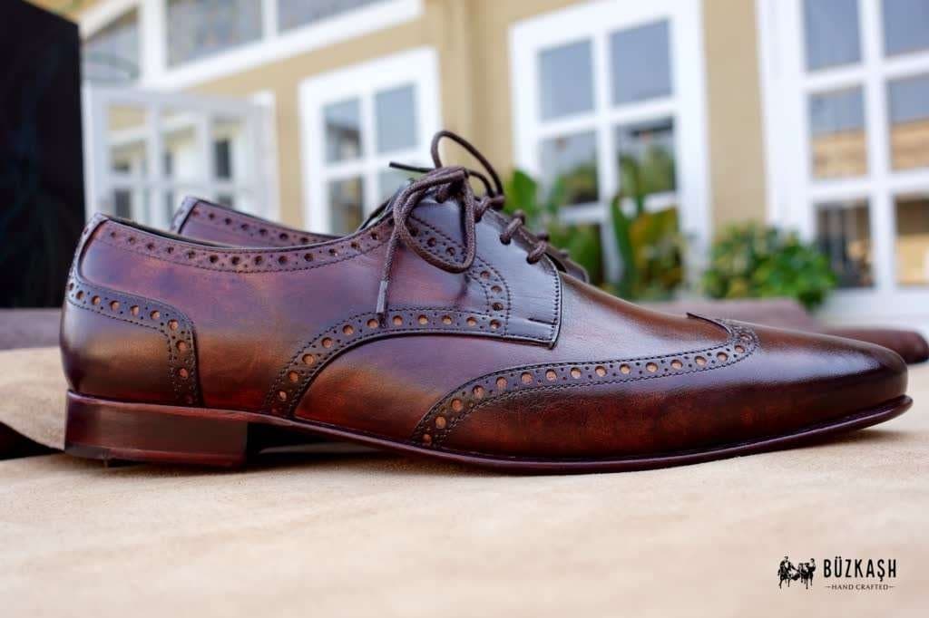 Aügeron – Full Brogue Derby in Tobacco