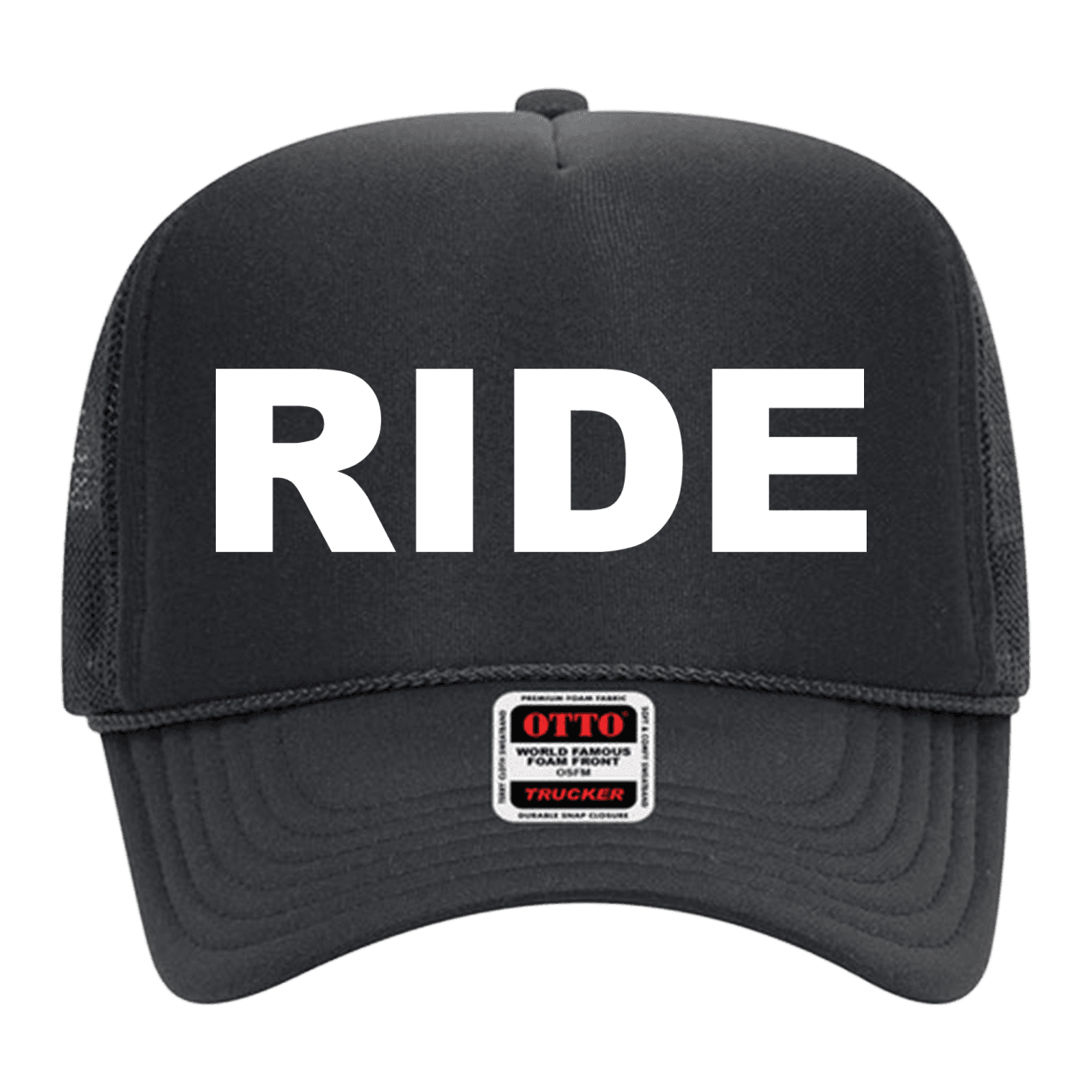 5 Panel High Crown Mesh Back Trucker Hat Charcoal Grey