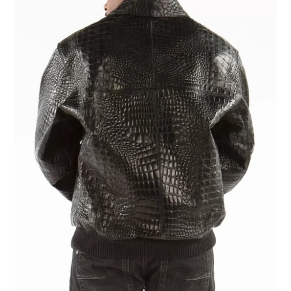 Pelle Pelle Scripted Leather Black Jacket | Men Jacket