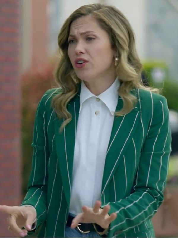 Pascale Hutton Nelly Knows Mysteries a Fatal Engagement Striped Blazer