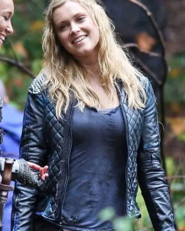 The 100 S02 Clarke Griffin Black Quilted Leather Jacket