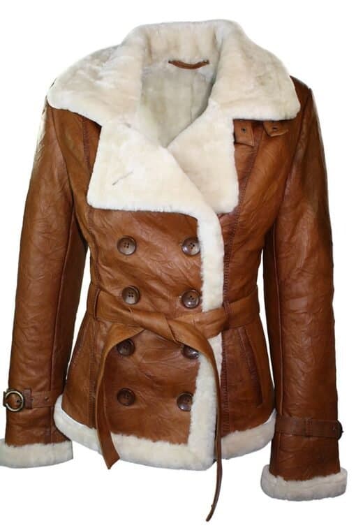 Rachael Aviator Double Breasted Leather Jacket