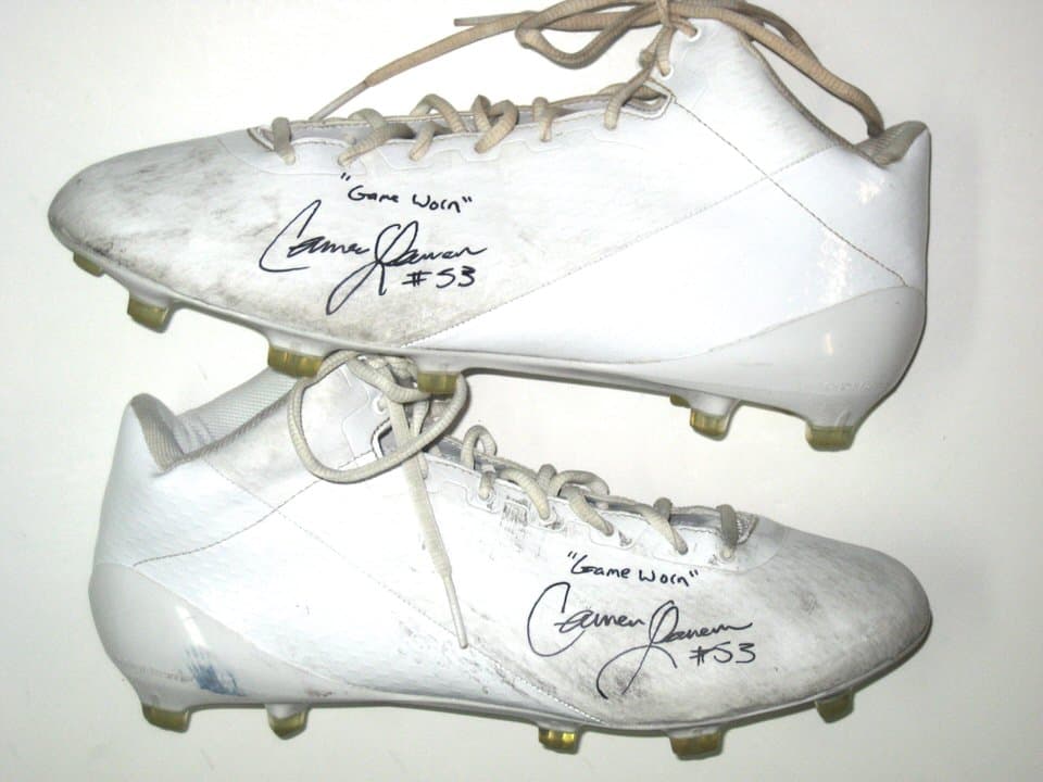 Cameron Lawrence Dallas Cowboys Game Worn & Signed All-White Adidas Adizero Cleats