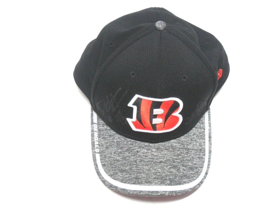 Darien Harris Official 2016 Training Camp Worn & Signed Cincinnati Bengals New Era 39THIRTY Hat