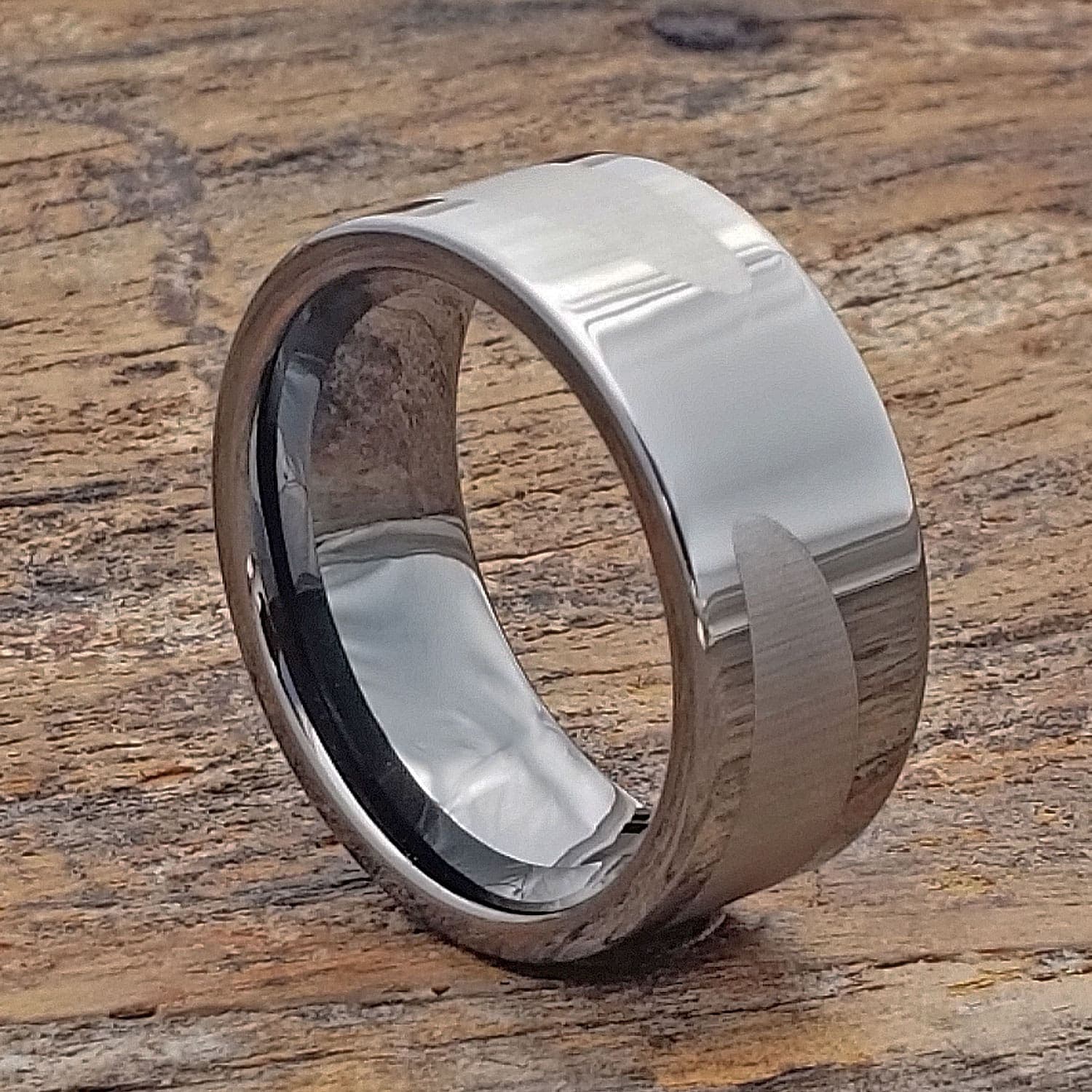 Trojan Gunmetal Black Ice Unique Rings