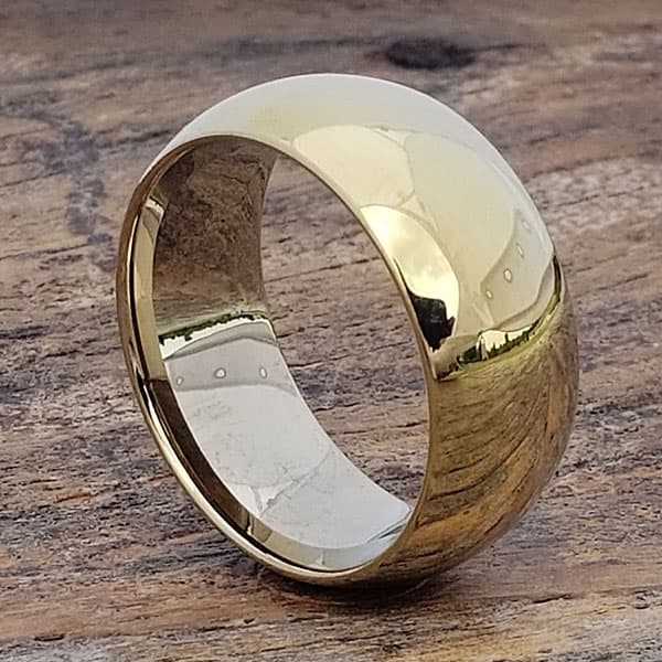 Eclipse Groomsmen Gold Tungsten Rings