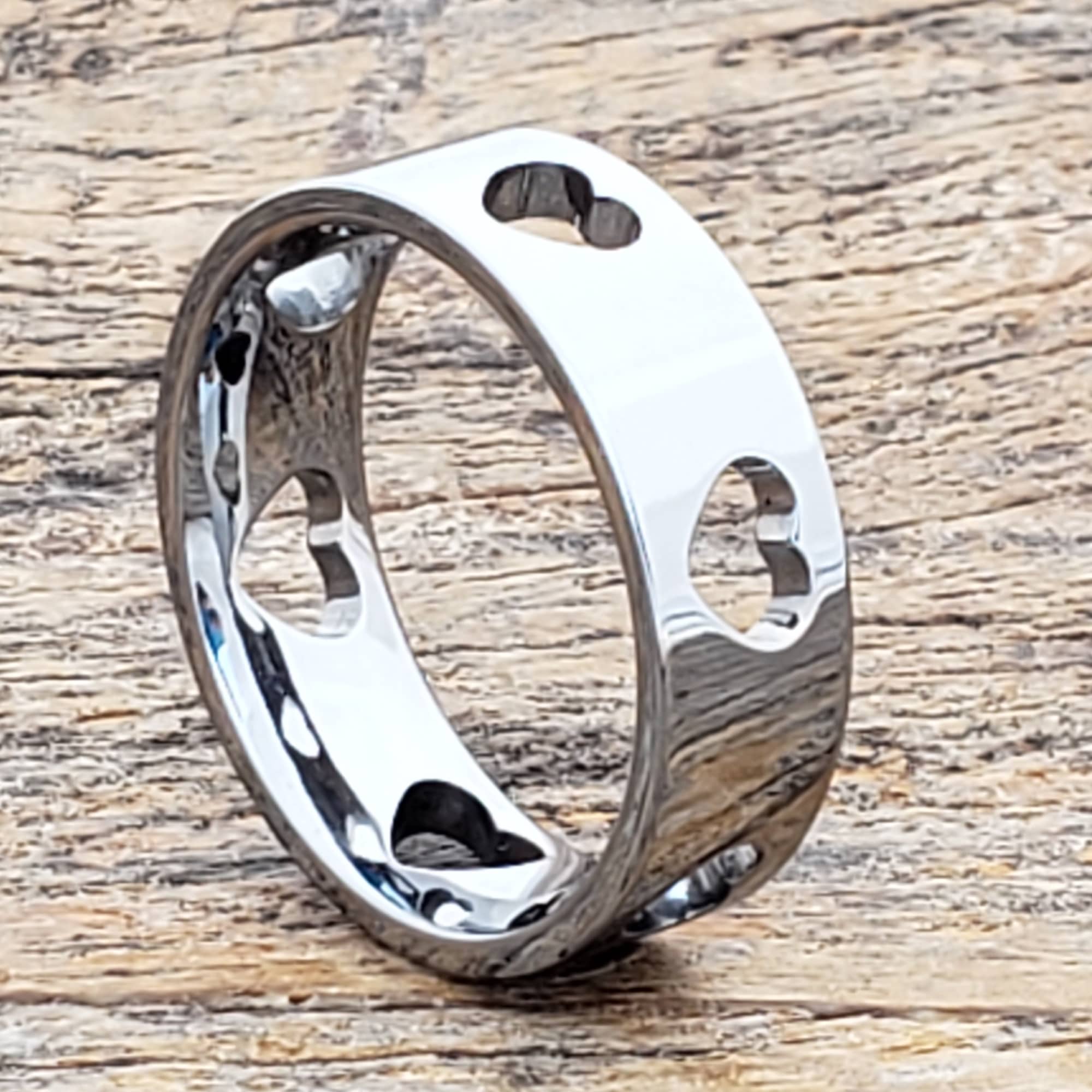 Cupid Carved Sculpted Heart Rings