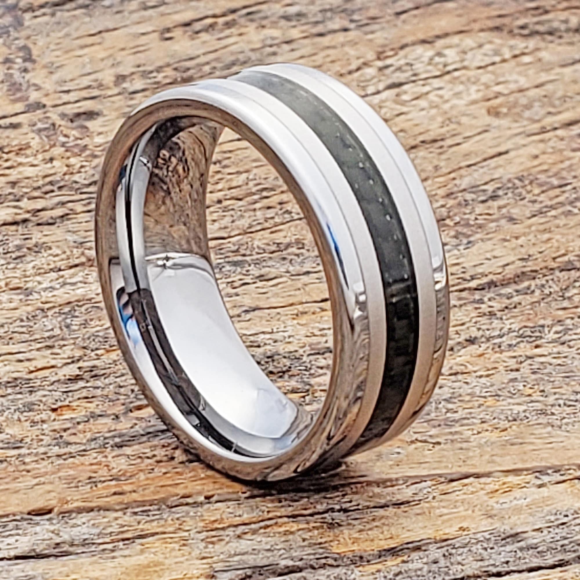Elite Inlay Black Carbon Fiber Rings