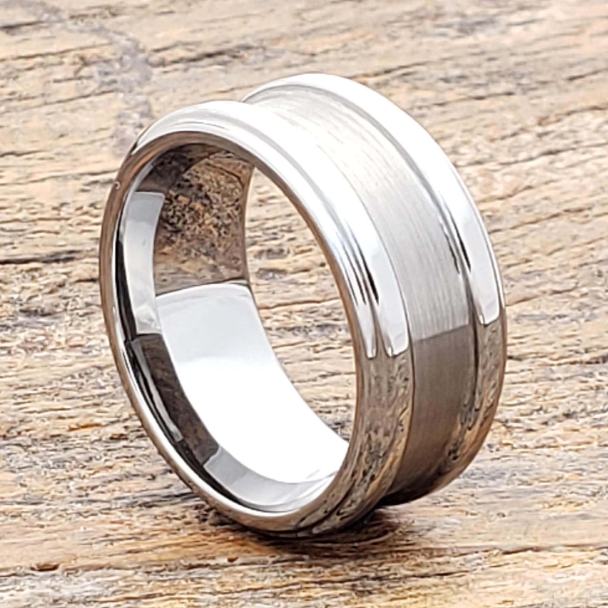 Gorgons Brushed Tungsten Wedding Bands