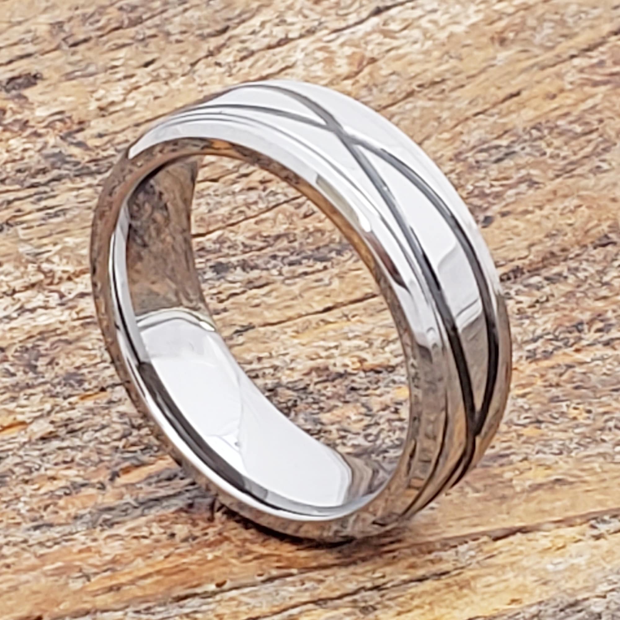 Krypton Mens Carved Symbol Infinity Rings