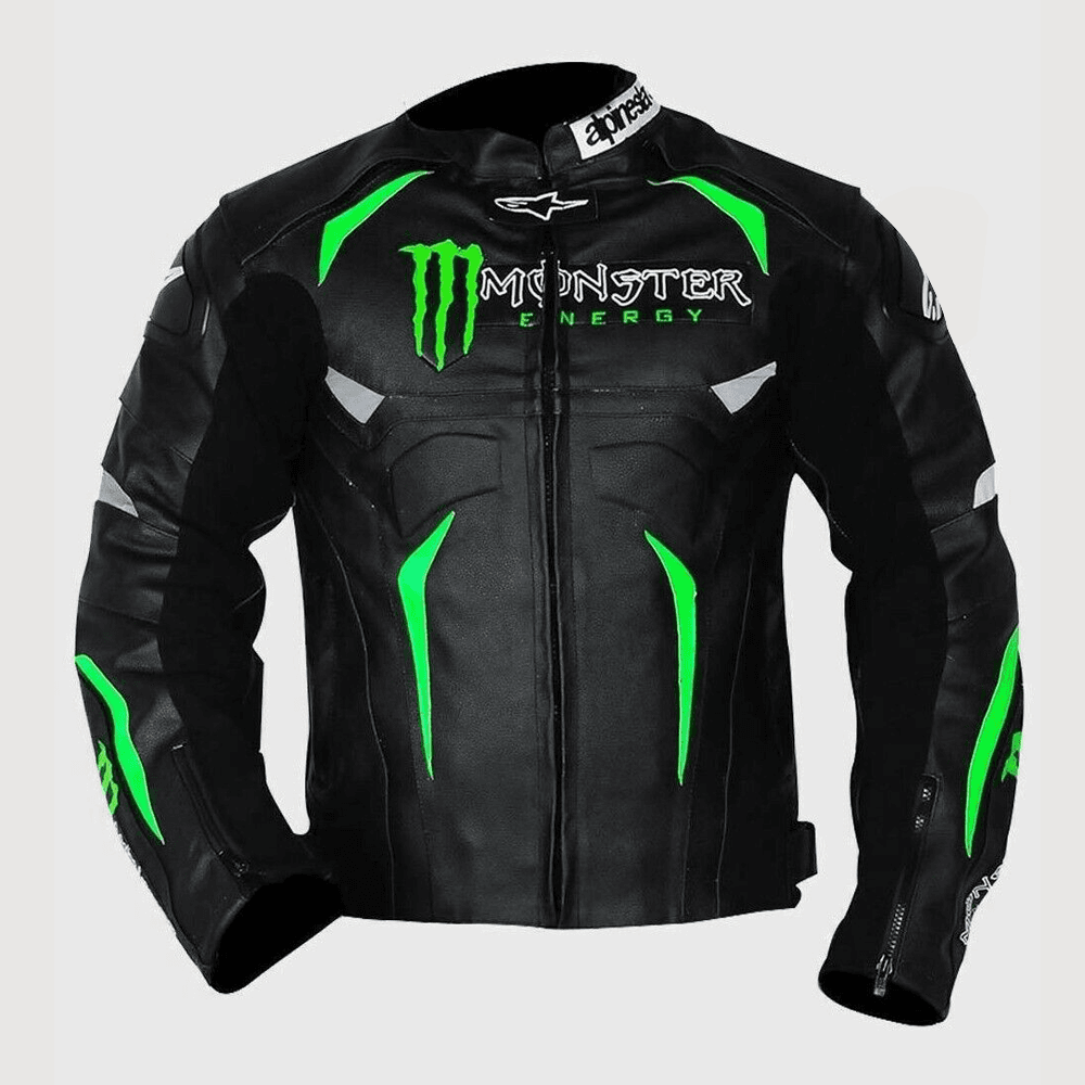 Kawasaki Monster Energy Leather Bike Motor Racing Jacket